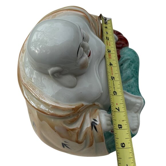 Hand-Painted Ceramic Laughing Buddha Figurine 8.5" Tall - Picture 8 of 8